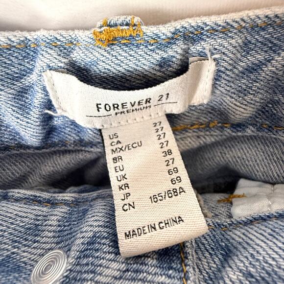 NWT Forever 21 High Rise Wide Leg Swirl Dye Jeans 27 - Picture 6 of 9